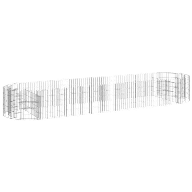 Vidaxl Gabion Planter insenté 400x100x50 cm fer galvanisé