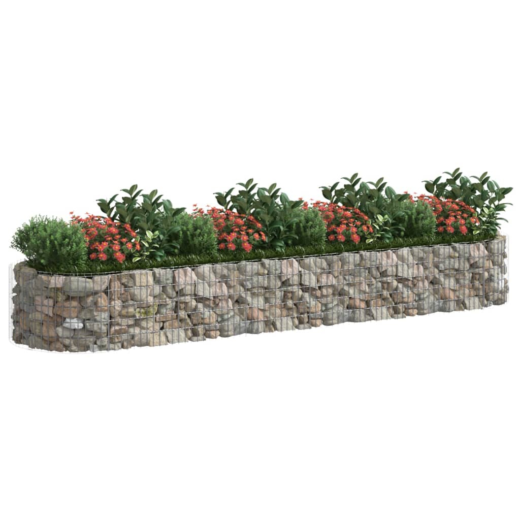 Vidaxl Gabion Planter insenté 400x100x50 cm fer galvanisé
