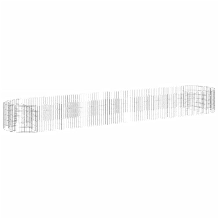Vidaxl Gabion Planter surélevé 500x100x50 cm de fer galvanisé