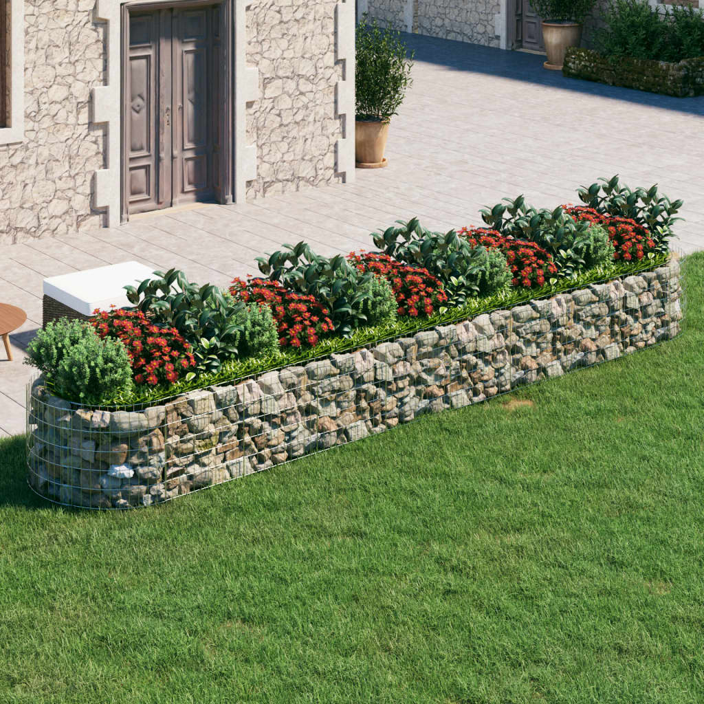 Vidaxl Gabion Planter surélevé 500x100x50 cm de fer galvanisé