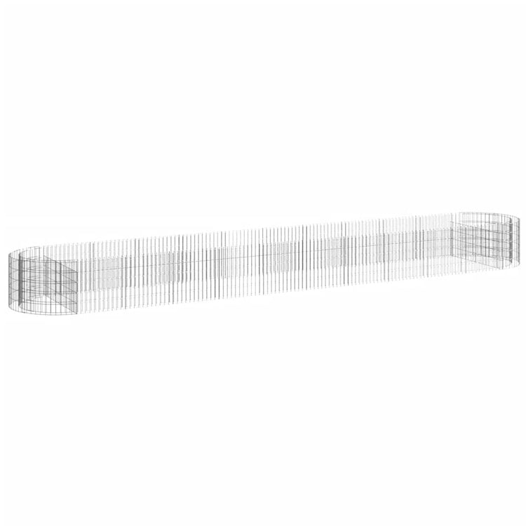 Vidaxl Gabion Planter surélevé 600x100x50 cm fer galvanisé