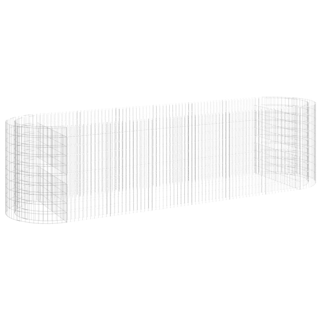 Vidaxl Gabion Planter insenté 400x100x100 cm fer galvanisé
