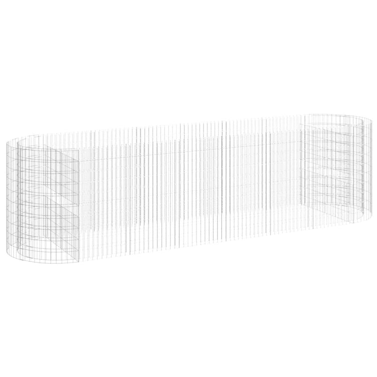 Vidaxl Gabion Planter insenté 400x100x100 cm fer galvanisé
