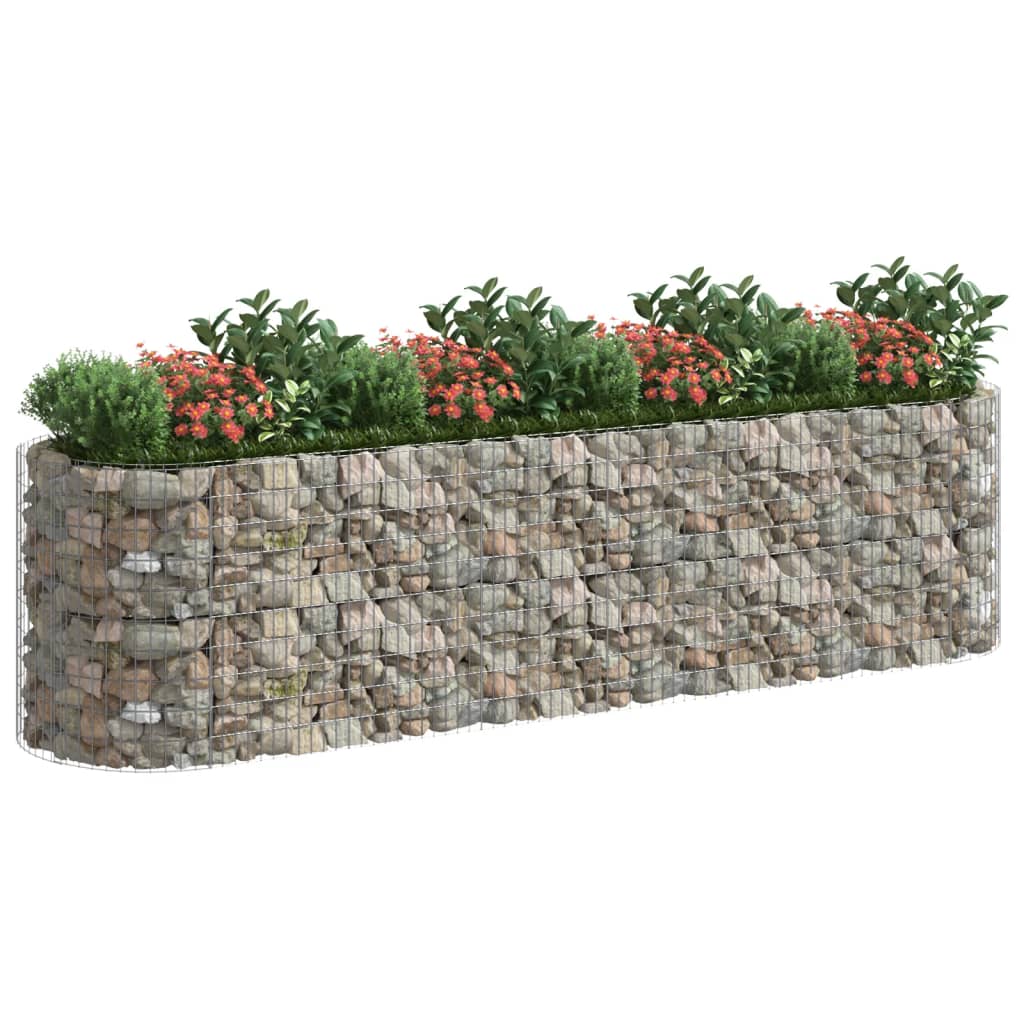 Vidaxl Gabion Planter insenté 400x100x100 cm fer galvanisé