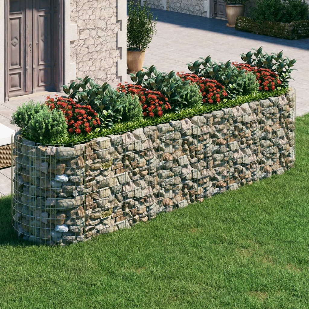 Vidaxl Gabion Planter insenté 400x100x100 cm fer galvanisé