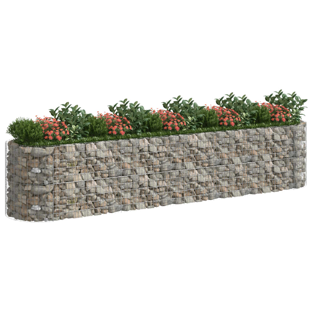 Vidaxl Gabion Planter surélevé 500x100x100 cm de fer galvanisé