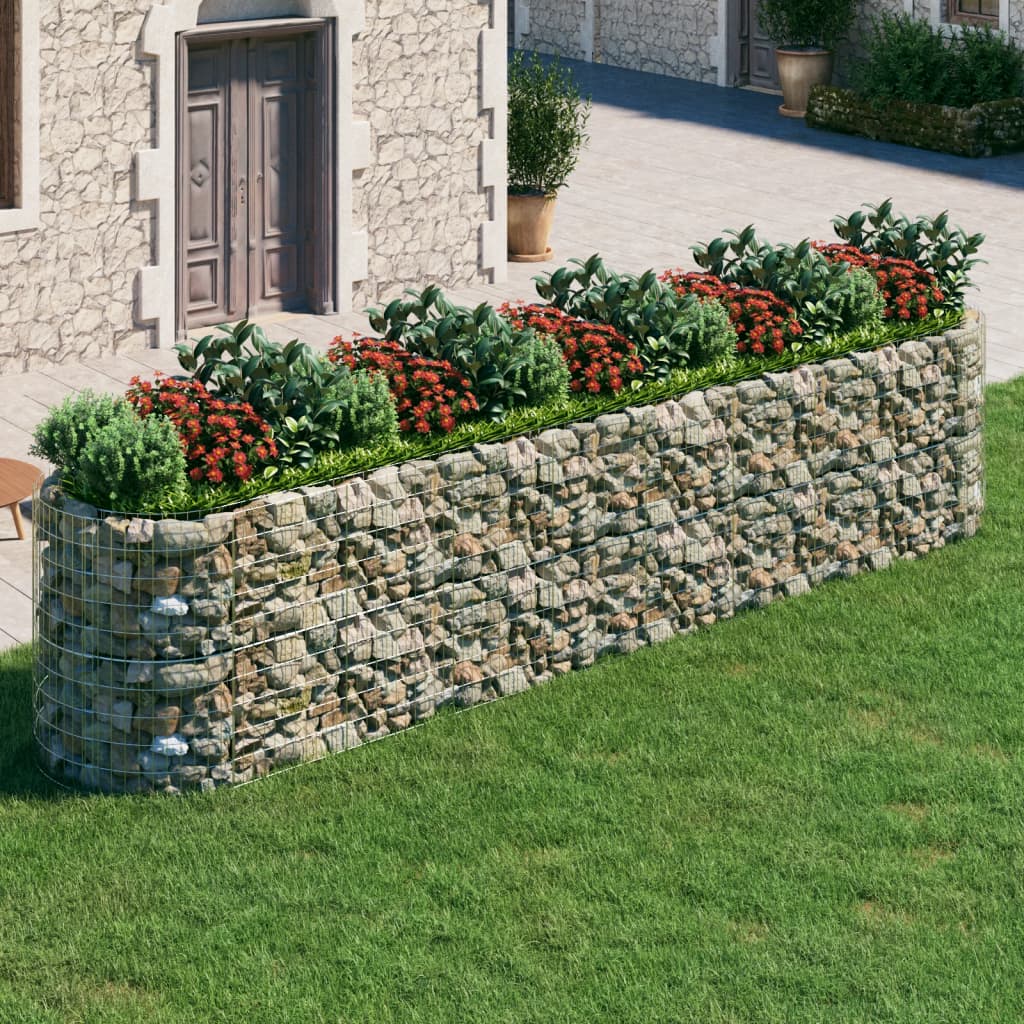 Vidaxl Gabion Planter surélevé 500x100x100 cm de fer galvanisé