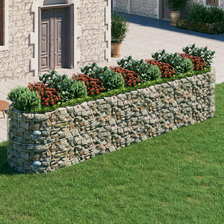 Vidaxl Gabion Planter surélevé 500x100x100 cm de fer galvanisé
