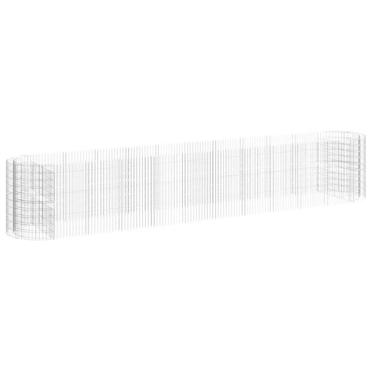 Vidaxl Gabion Planter surélevé 600x100x100 cm de fer galvanisé