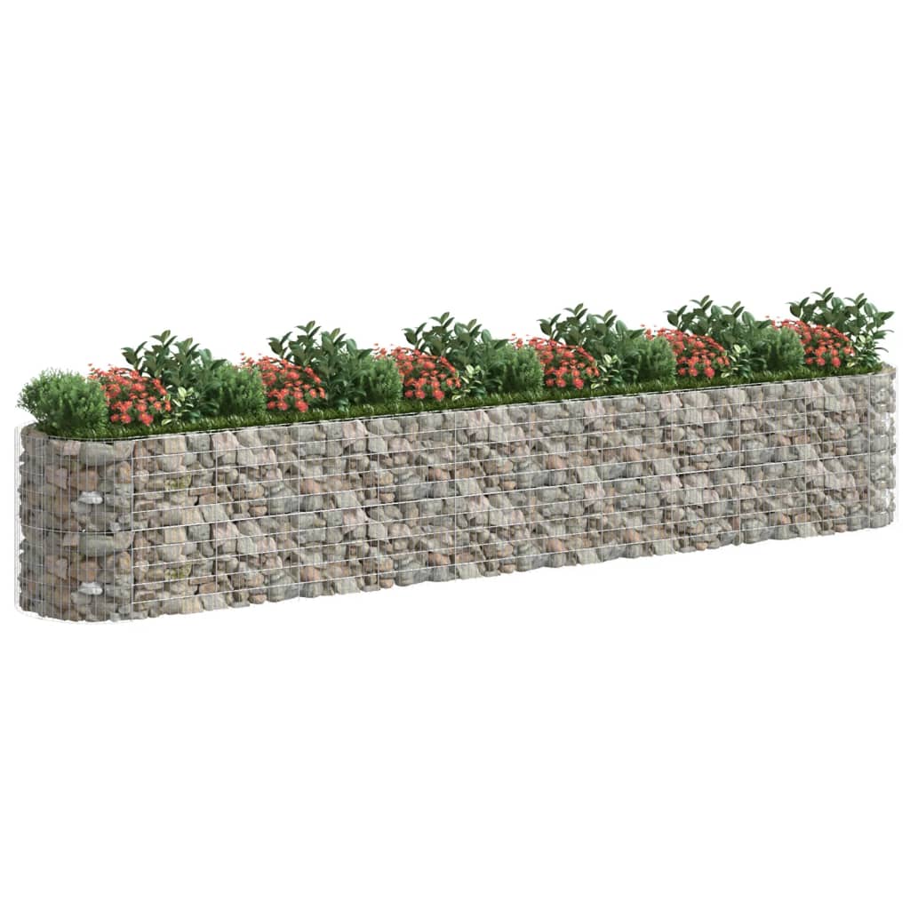 Vidaxl Gabion Planter surélevé 600x100x100 cm de fer galvanisé