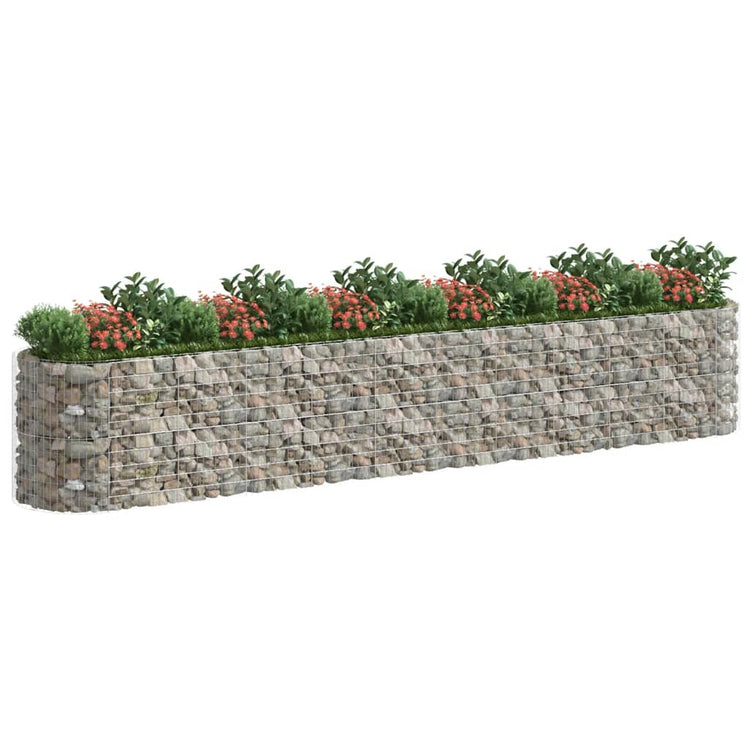 Vidaxl Gabion Planter surélevé 600x100x100 cm de fer galvanisé