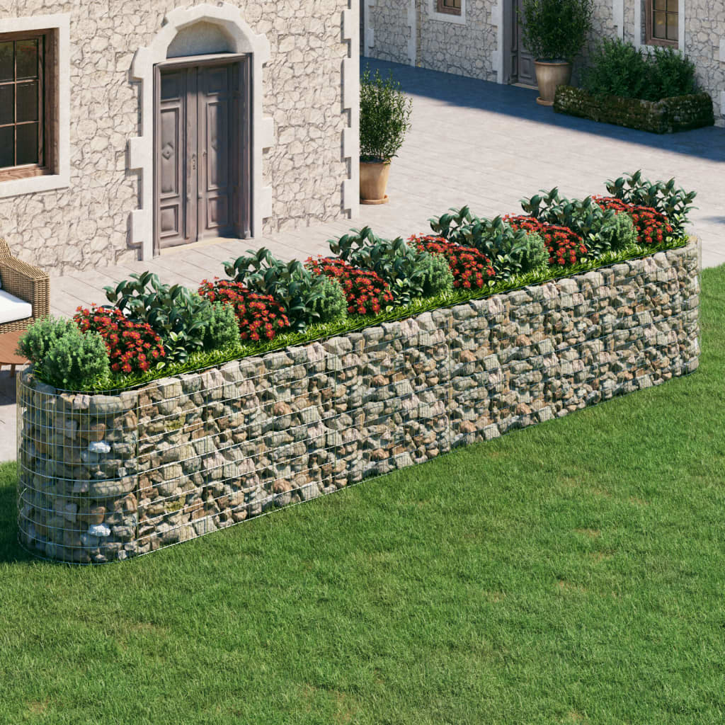Vidaxl Gabion Planter surélevé 600x100x100 cm de fer galvanisé