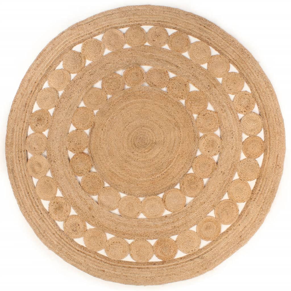 Tapis vidaxl avec conception d'environ 180 cm de jute tressée