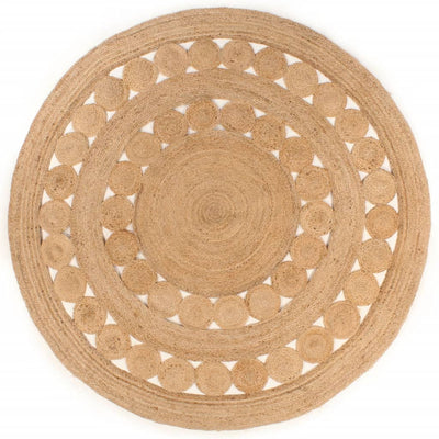 Tapis vidaxl avec conception d'environ 180 cm de jute tressée