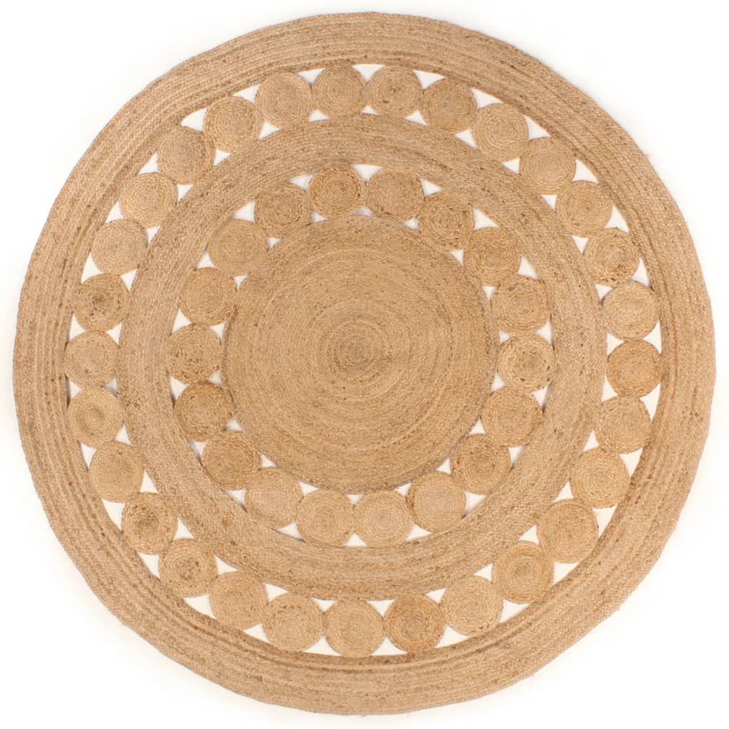 Tapis vidaxl avec conception d'environ 210 cm de jute tressée