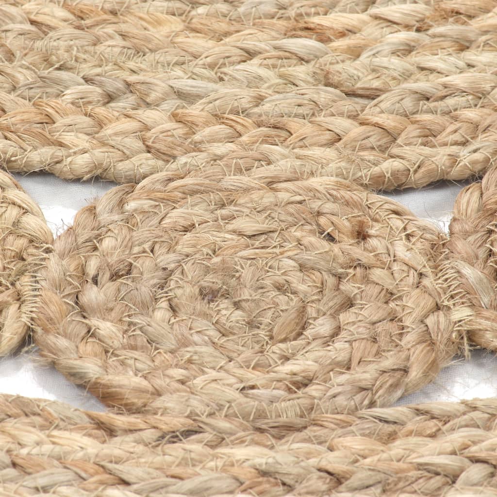Tapis vidaxl avec conception d'environ 210 cm de jute tressée