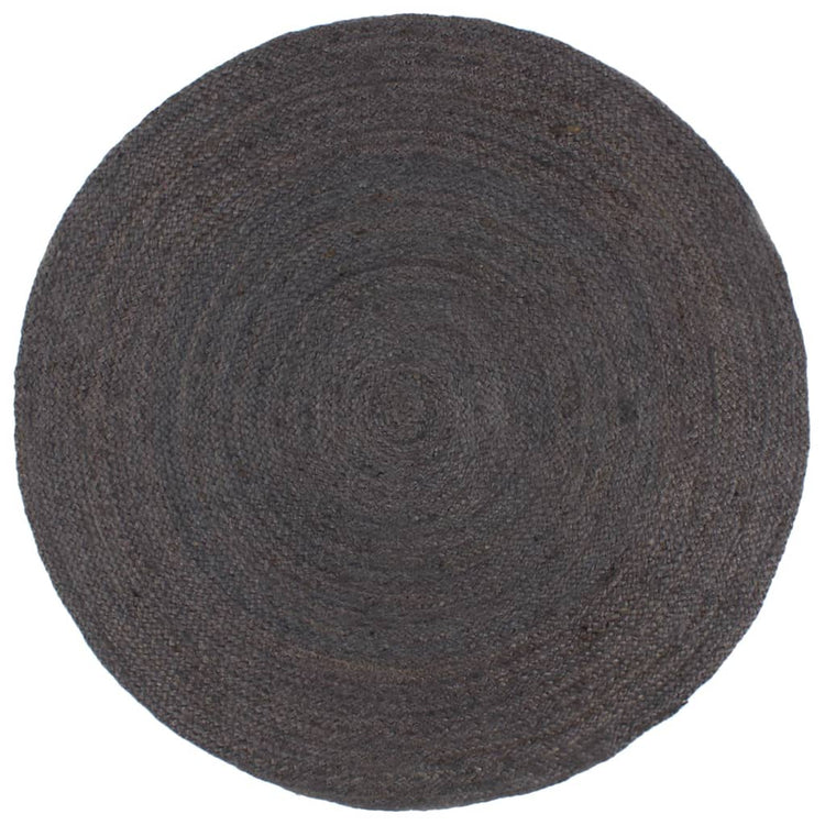 Viaxl tapis fait à la main autour de 180 cm de jute gris foncé