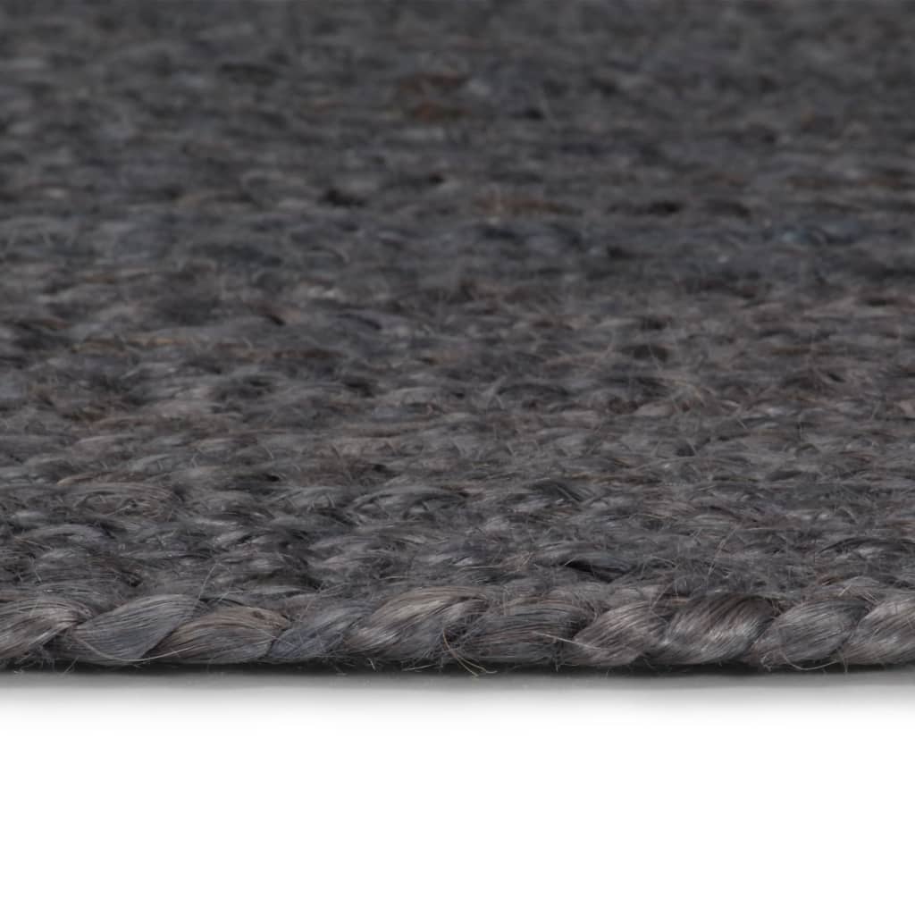 Viaxl tapis fait à la main autour de 180 cm de jute gris foncé