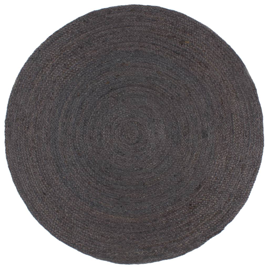 Vidaxl tapis fait à la main autour de 240 cm de jute gris foncé