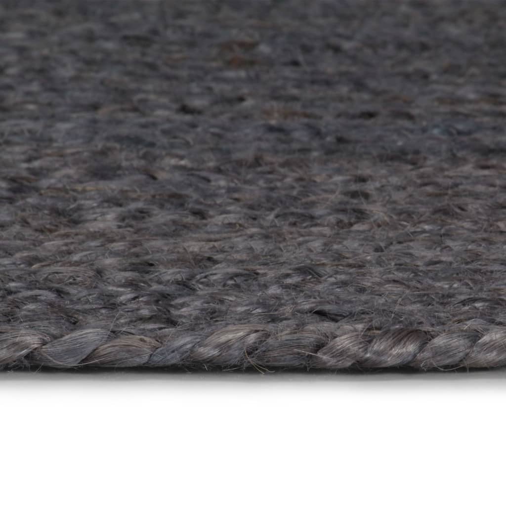 Vidaxl tapis fait à la main autour de 240 cm de jute gris foncé