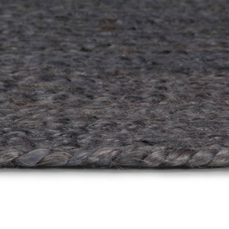 Vidaxl tapis fait à la main autour de 240 cm de jute gris foncé