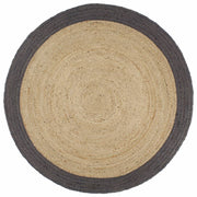 Viaxl tapis fait à la main avec une bordure gris foncé 240 cm jute - afbeelding 1