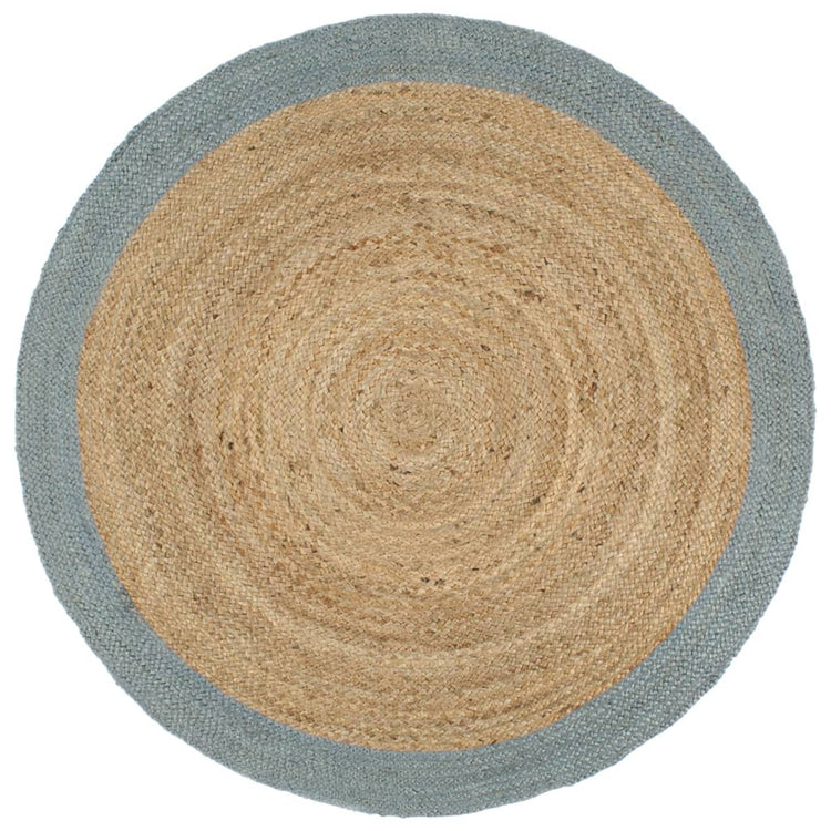 Vidaxl tapis fait à la main avec une bordure verte olive 210 cm jute