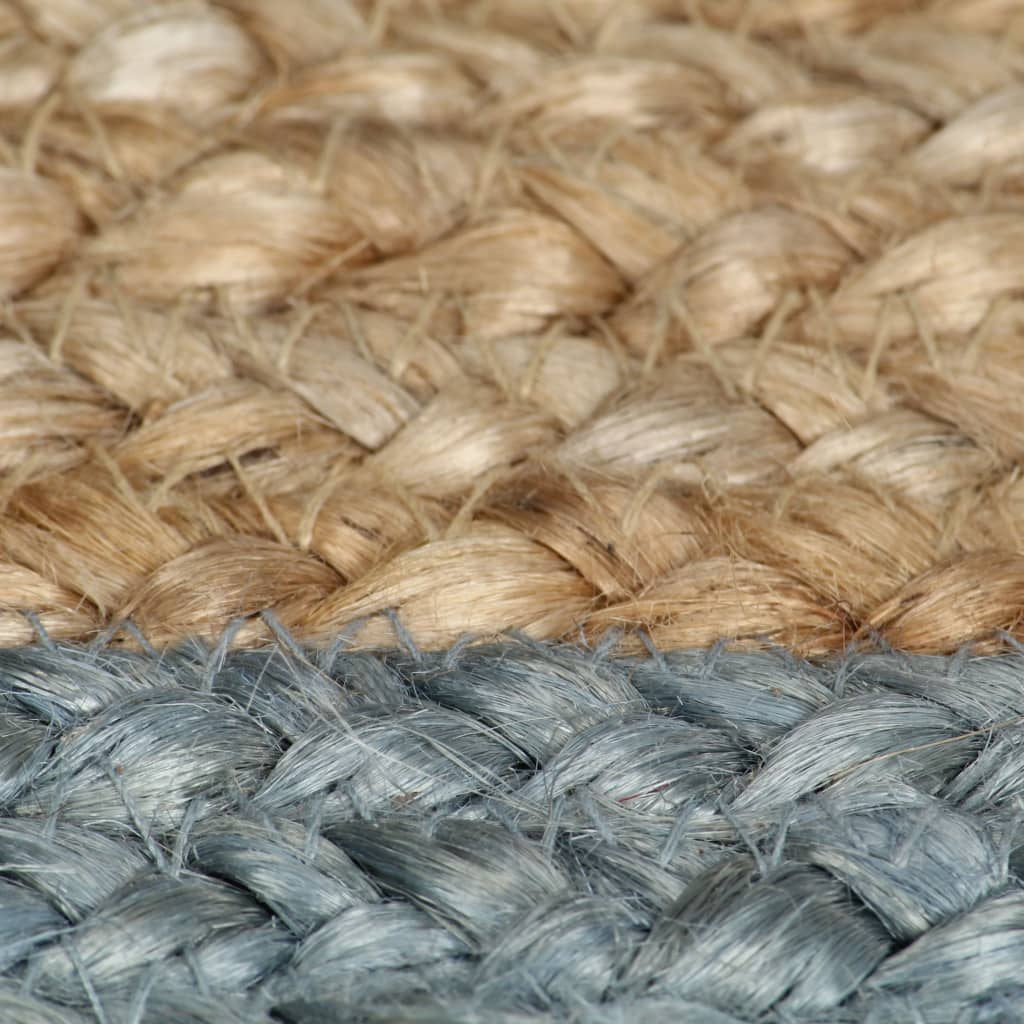 Vidaxl tapis fait à la main avec une bordure verte olive 210 cm jute