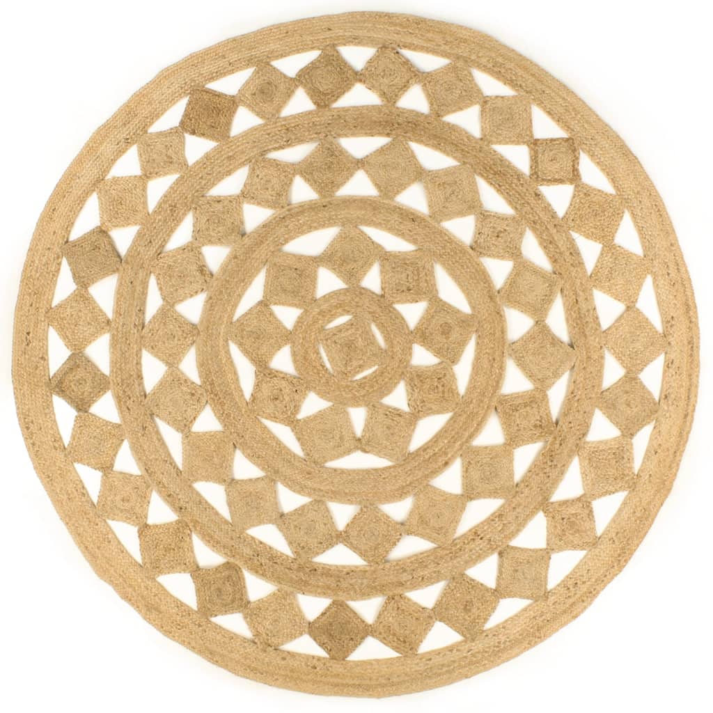 Vidaxl tapis à la main 210 cm Jute tressée
