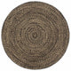 Vidaxl tapis fait à la main 180 cm de jute noire et marron