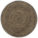Vidaxl tapis fait à la main 210 cm de jute noire et marron