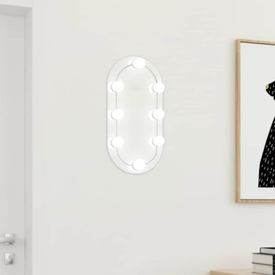 Miroir Vidaxl avec éclairage LED 40x20 cm ovale