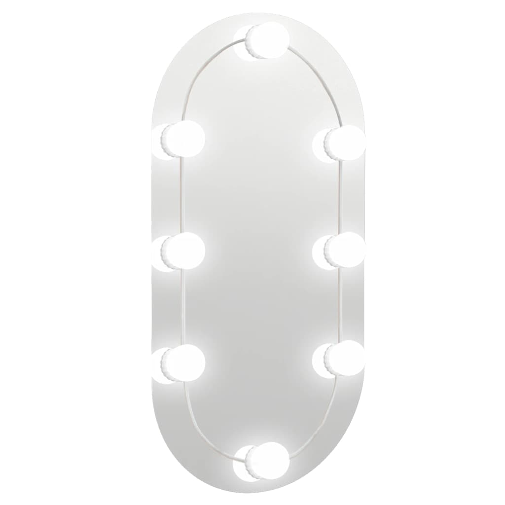 Miroir Vidaxl avec éclairage LED Verre de 60x30 cm