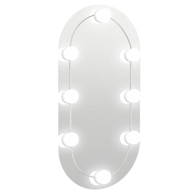 Miroir Vidaxl avec éclairage LED Verre de 60x30 cm