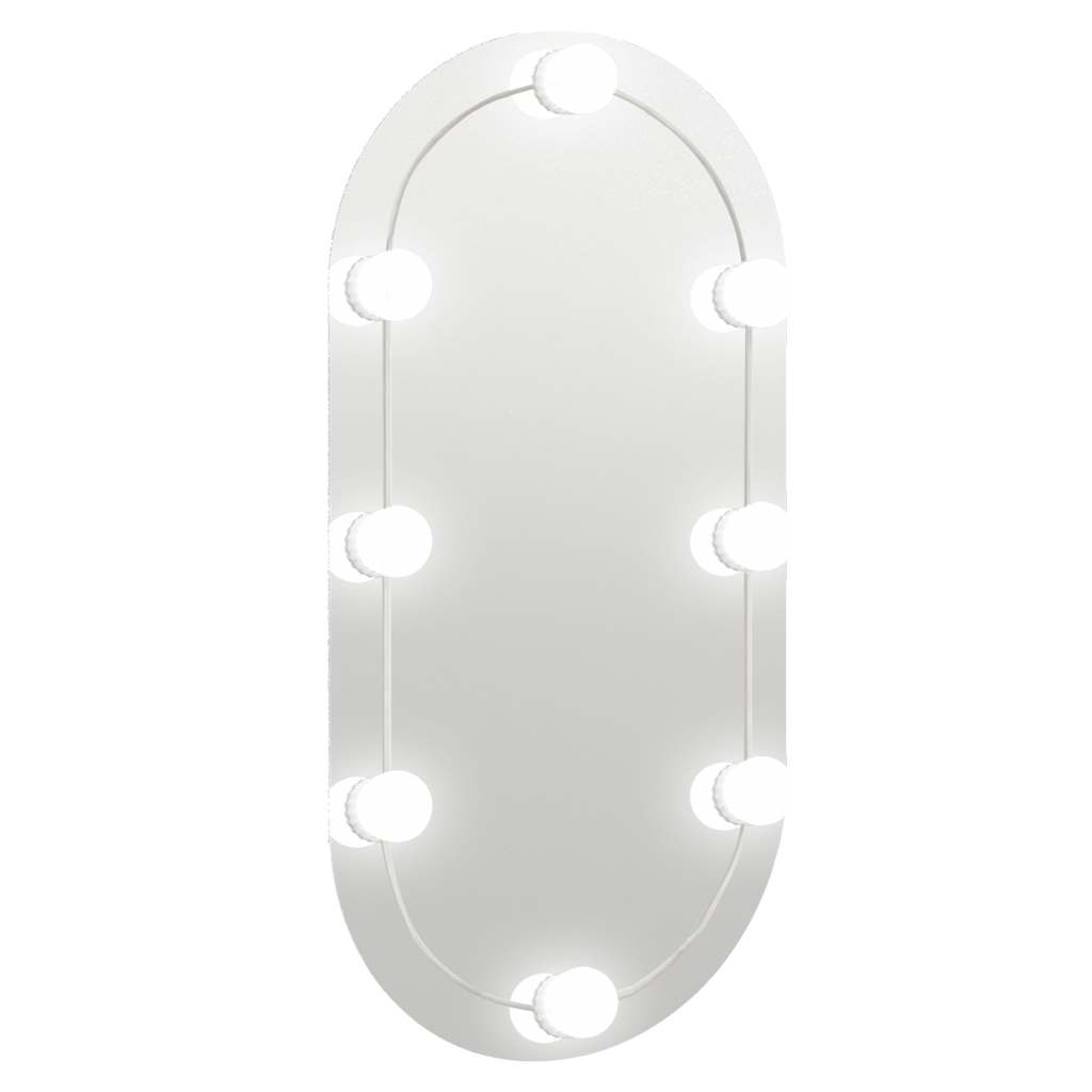 Miroir Vidaxl avec éclairage LED Verre de 80x40 cm