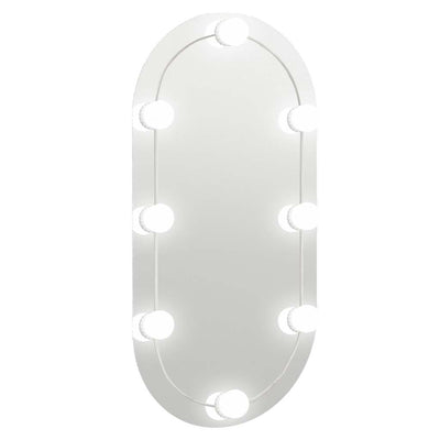 Miroir Vidaxl avec éclairage LED Verre de 80x40 cm