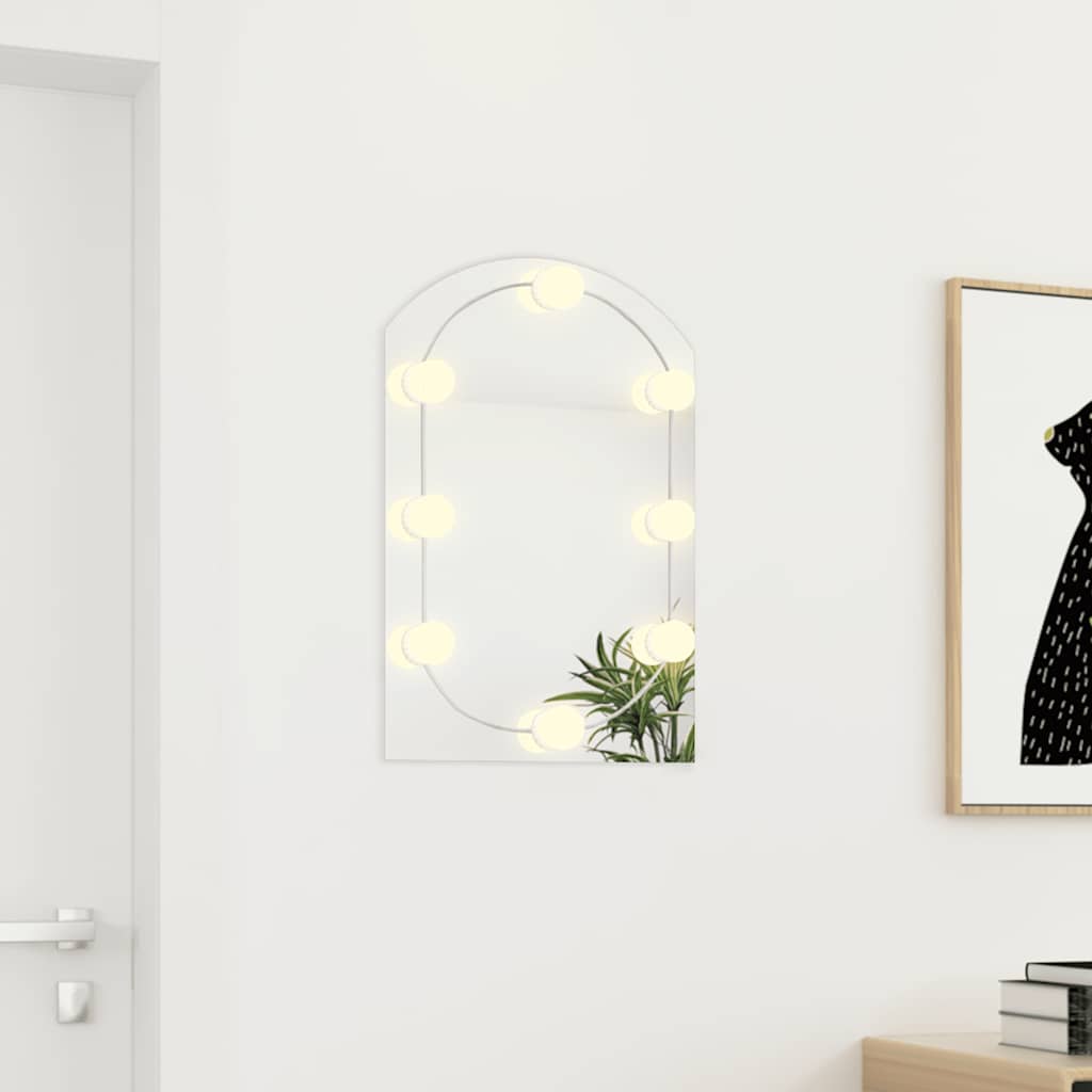 Miroir Vidaxx avec arc d'éclairage LED 60x40 cm verre