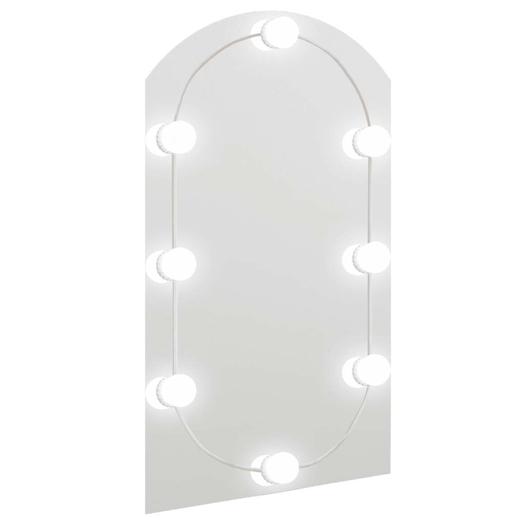 Miroir Vidaxl avec éclairage LED Boog 70x40 cm Verre