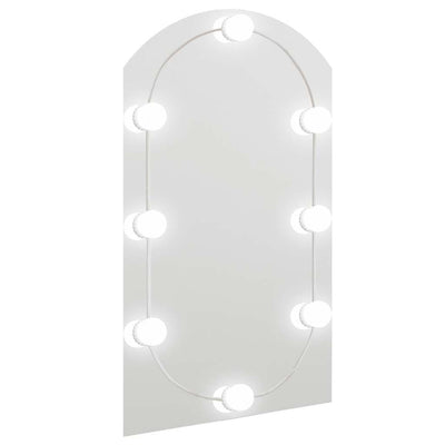 Miroir Vidaxl avec éclairage LED Boog 70x40 cm Verre