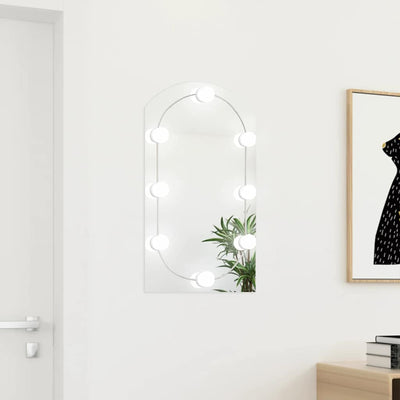 Miroir Vidaxl avec éclairage LED Boog 70x40 cm Verre