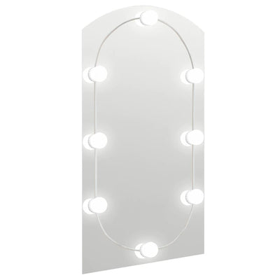 Miroir Vidaxl avec éclairage LED Arc 90x45 cm Verre