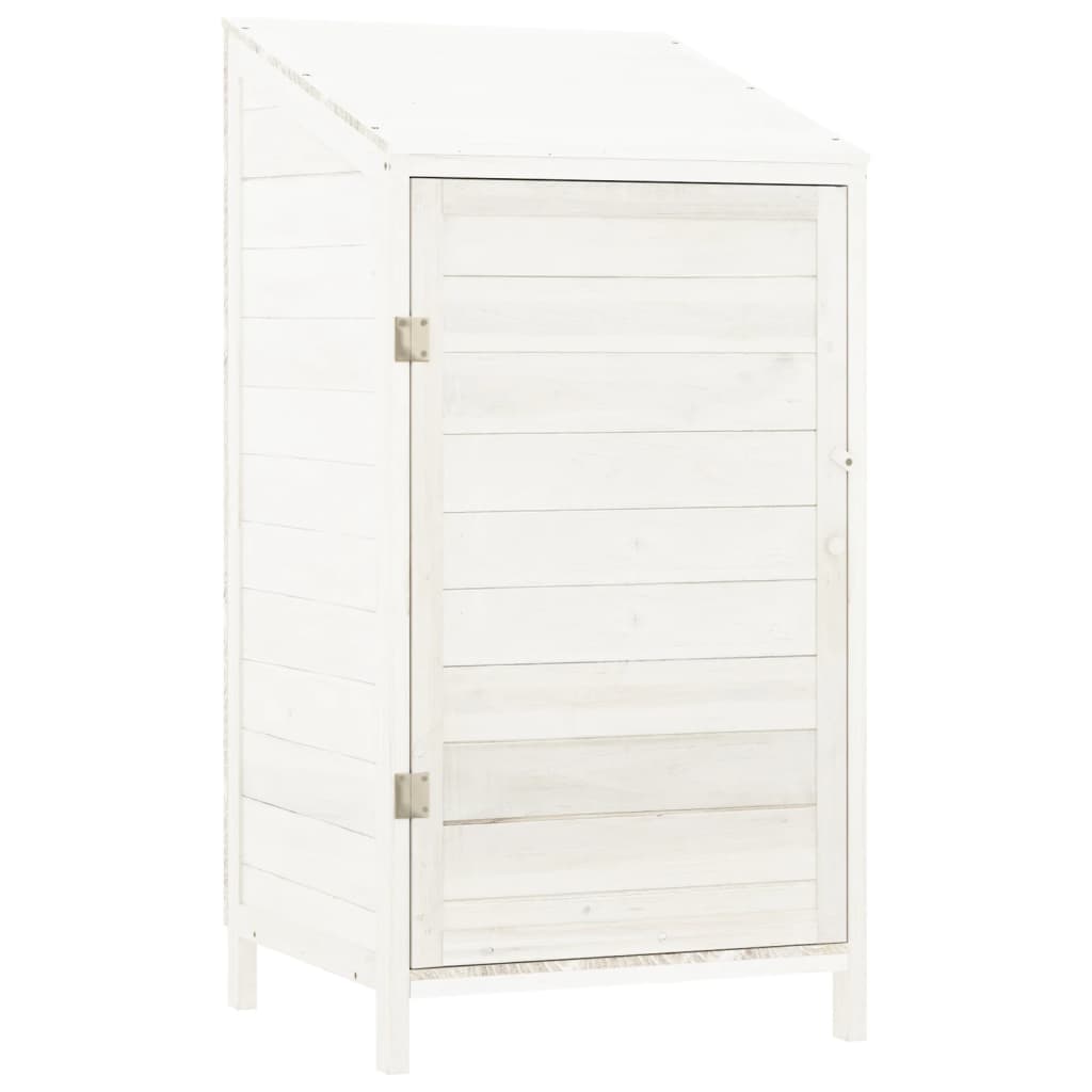 Vidaxl hangar de jardin 55x52x112 cm en pin massif blanc