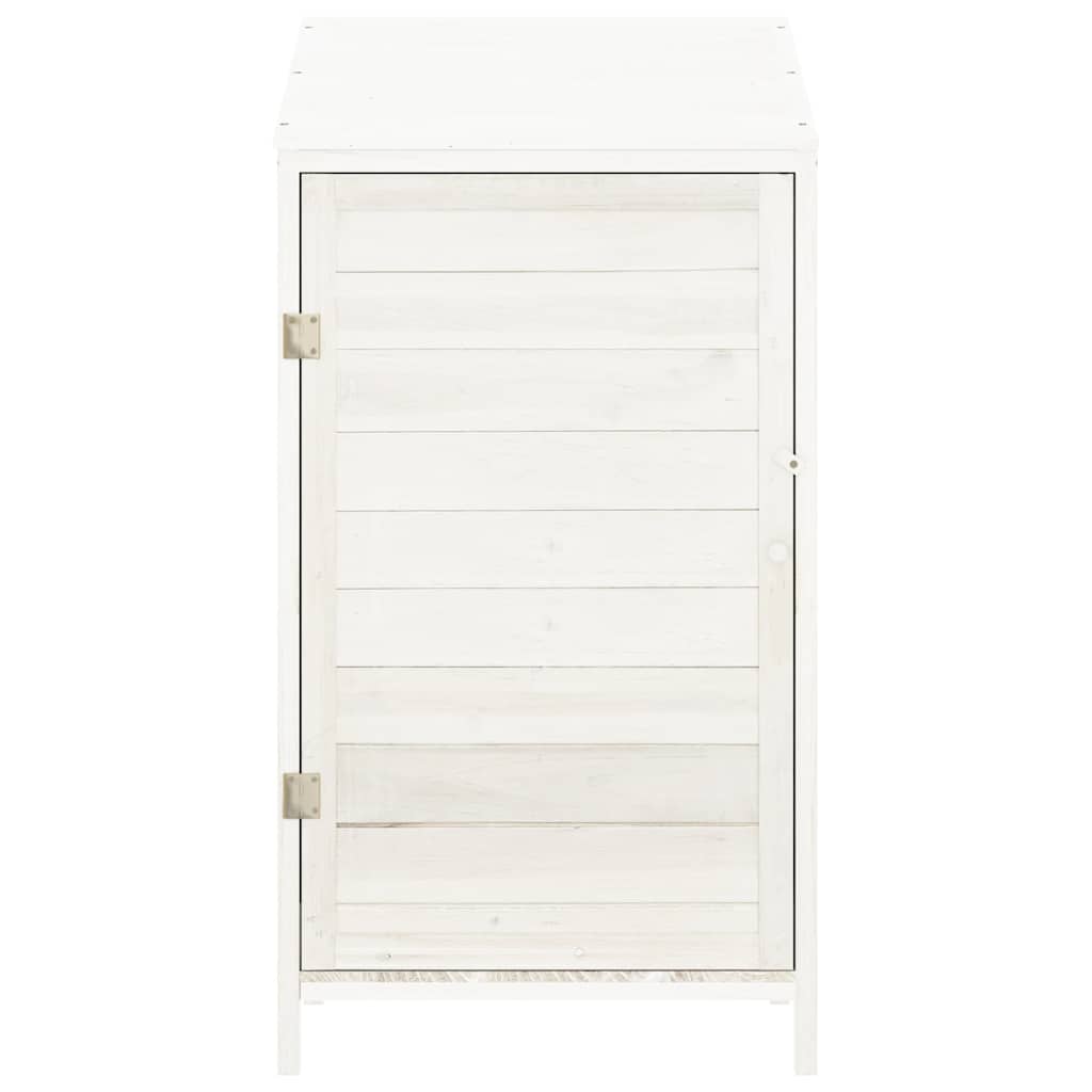 Vidaxl hangar de jardin 55x52x112 cm en pin massif blanc