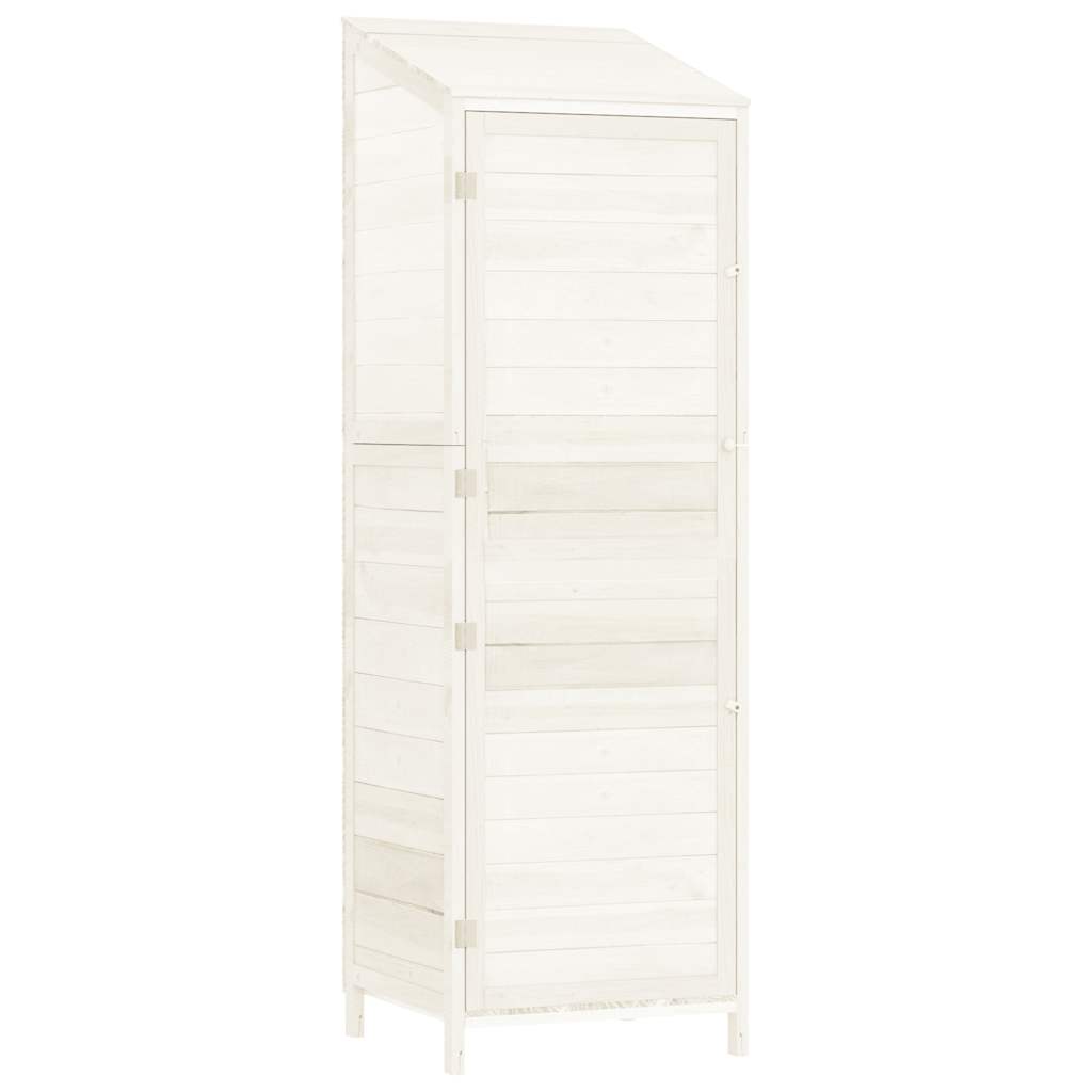 Vidaxl hangar de jardin 55x52x174,5 cm de pin massif blanc