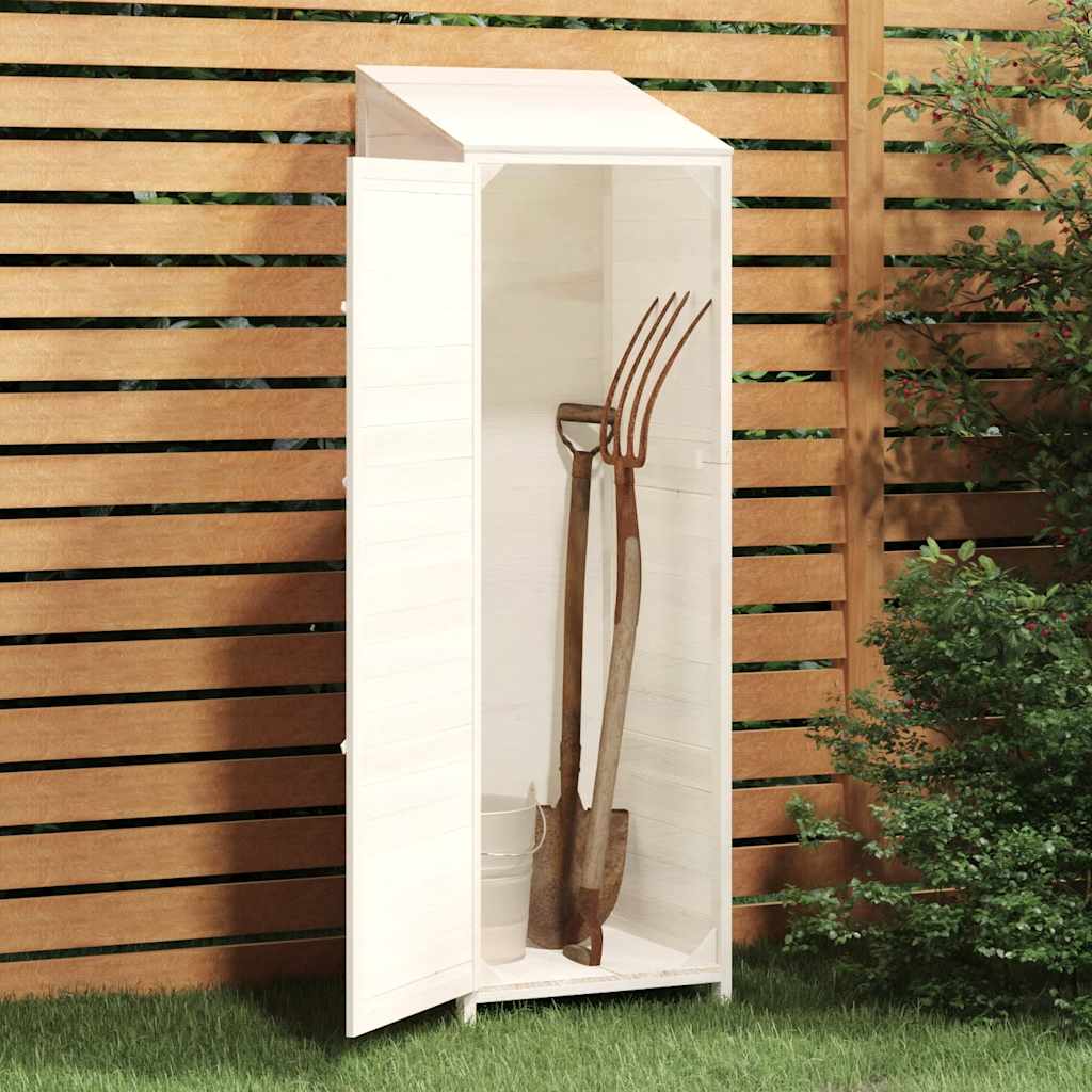 Vidaxl hangar de jardin 55x52x174,5 cm de pin massif blanc
