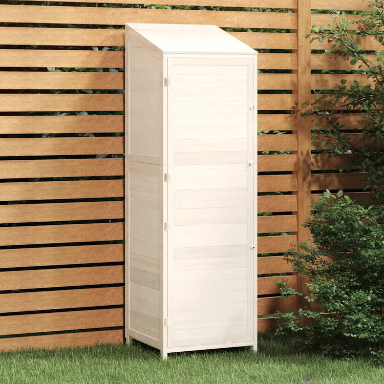 Vidaxl hangar de jardin 55x52x174,5 cm de pin massif blanc