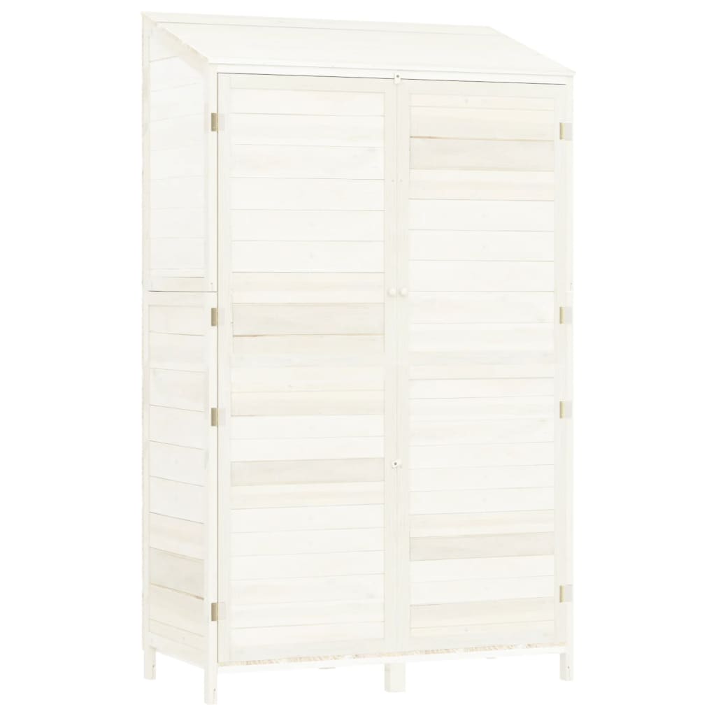 Vidaxl jardin hangar 102x52x174.5 cm Pine solide blanc