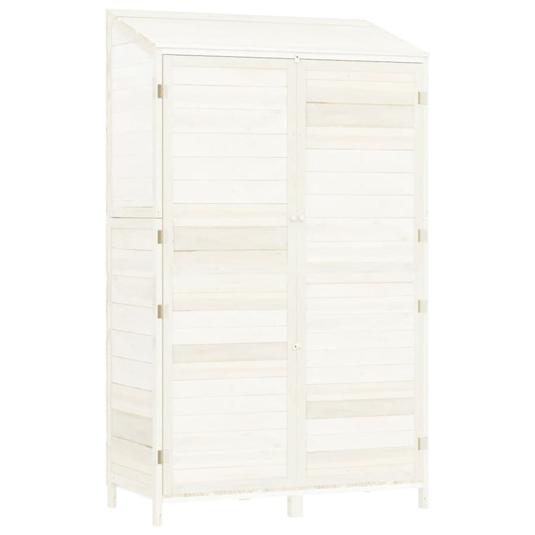Vidaxl jardin hangar 102x52x174.5 cm Pine solide blanc