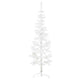 Vidaxl kunstkerstboom moitié avec un blanc standard à 120 cm blanc