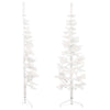 Vidaxl kunstkerstboom moitié avec un blanc standard à 120 cm blanc